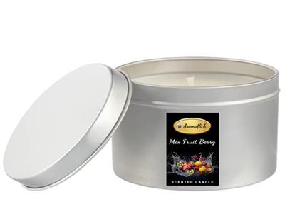 Mix Fruit Berry Scented Candle in Silver Tin