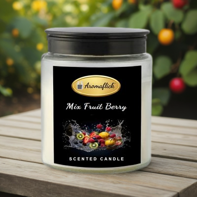 Mix Fruit Berry Scented Candle in Glass Jar