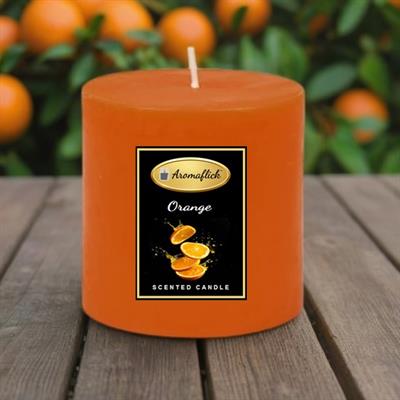 Orange Pillar Scented Candle