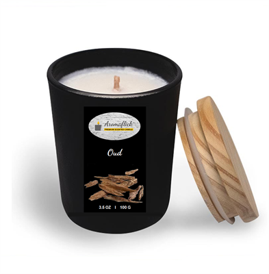 Oud Scented Candle in Black Jar