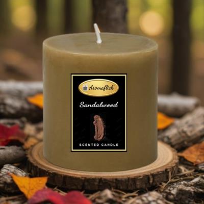 Sandalwood Pillar Scented Candle