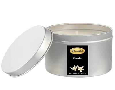 Vanilla Scented Candle in Silver Tin