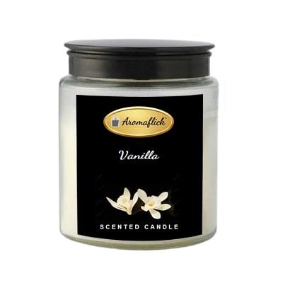 Vanilla Scented Candle in Glass Jar