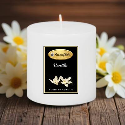 Vanilla Pillar Scented Candle 