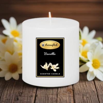 Vanilla Pillar Scented Candle