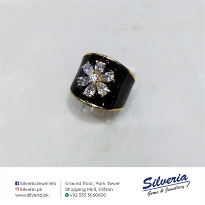 Designer rose gold plated ring in 925 Sterling Silver