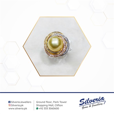 Genuine South sea Pearl ring in 925 Sterling Silver