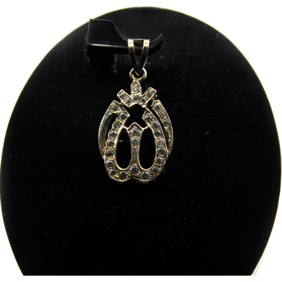 Charming Allah Pendant In 925 Sterling Silver With Zircon