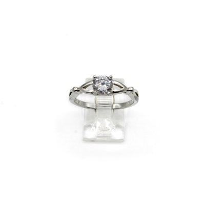 Beautiful White Zircon Ring In 925 Sterling Silver