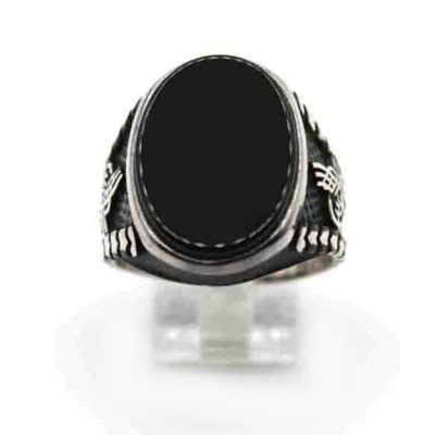 Turkish Ring Black Onyx 925 Sterling Silver