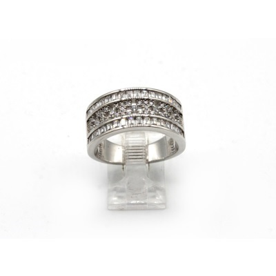 Silver Ring With White Cubic Zircon