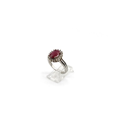 Natural ruby ring in 925 Sterling Silver