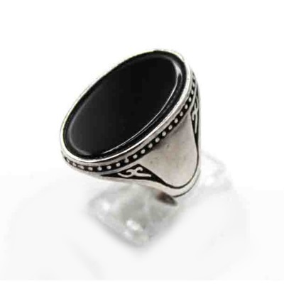 Turkish Ring Black Onyx 925 Sterling Silver