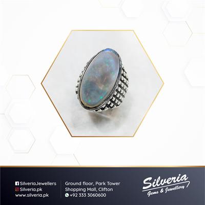 Natural Australian Opals ring