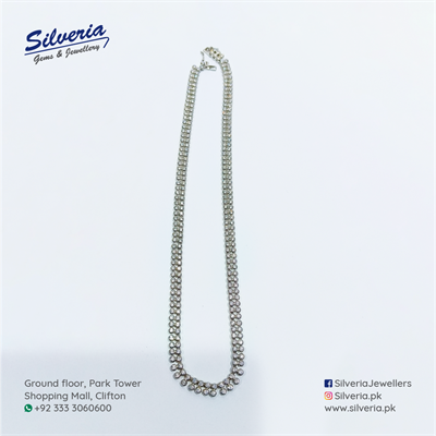Tennis necklace in 925 Sterling Silver