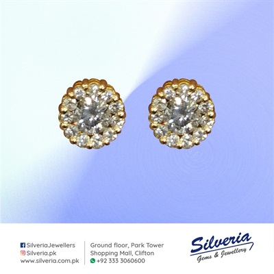Natural Diamond tops in 18kt yellow Gold