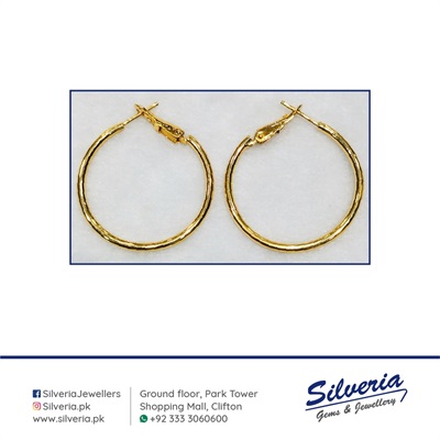 Hoop earrings in 21kt Gold