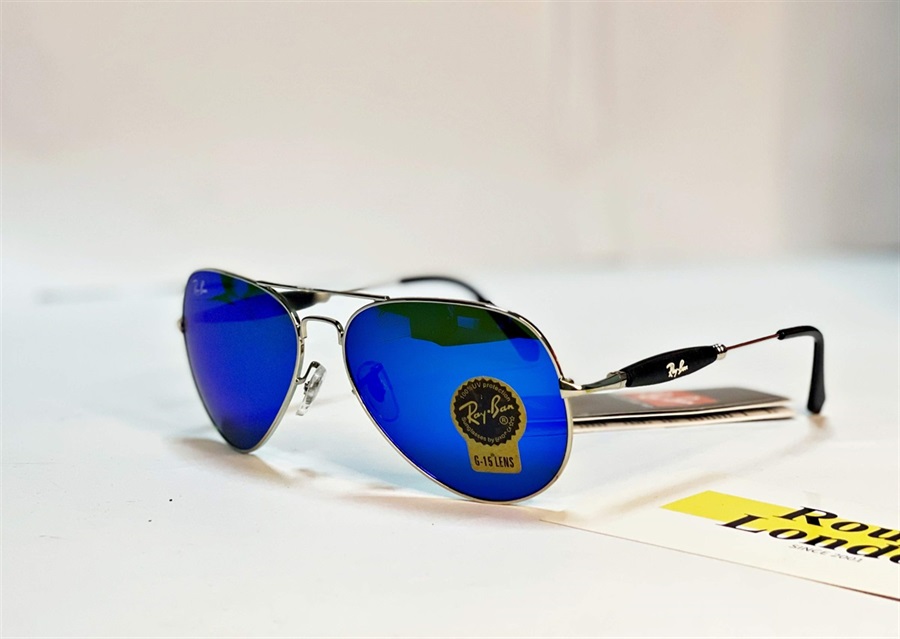 RB Signatures Imported Blue Aviator Sun Glasses