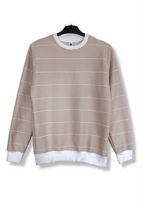 GAP Striped Lining Sweatshirt -Light Brown