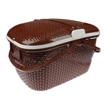 New Estillo Portable Storage, Picnic and Carry Basket With Lid