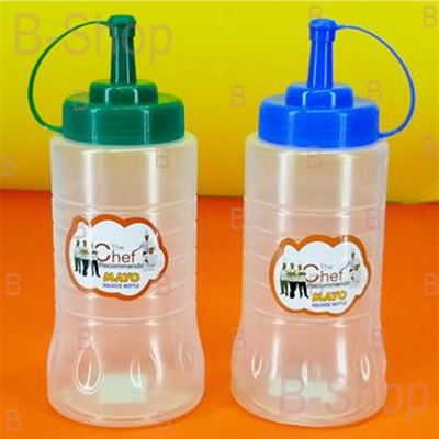 PACK OF 2 600ML SQUEEZ KETCHUP PLASTIC BOTTLE ( RANDOM COLORS )