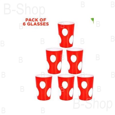 Pack of 6 - Plastic Glass