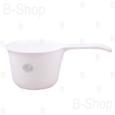 Bath Mug Extended Handle Opaque White