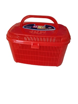 Mini Storage Basket With Lid & Handle - Multicolor