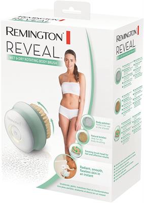 Remington Reveal B1000 Rotating Body Brush with Exfoliating and Natural Bristle Brush Head