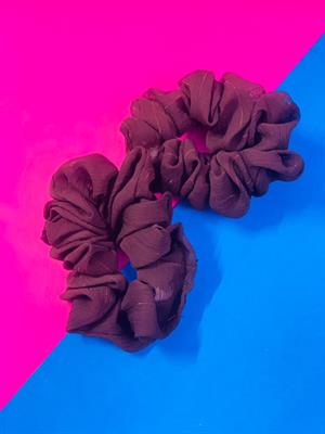 Chiffon printed scrunchie