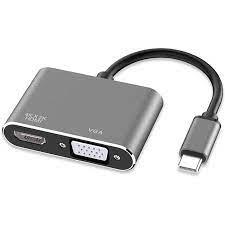 USB-C to VGA and HDMI Adapter 2 in 1