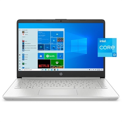 HP 14-DQ2055WM Laptop 11th Gen Intel Core i3 4GB 256GB SSD Intel Graphics 14" FHD Windows 10 FingerPrint Reader