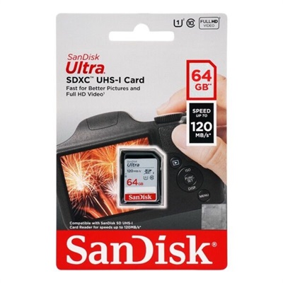 SanDisk SDHC 64GB 120MB/s Ultra