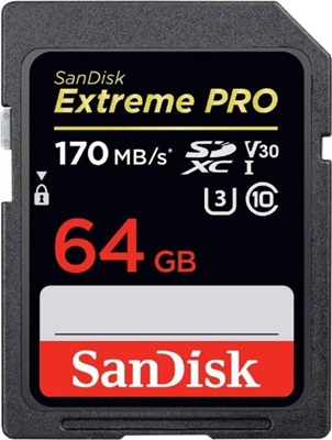 SanDisk SDHC 64GB 170MB/s Extreme Pro