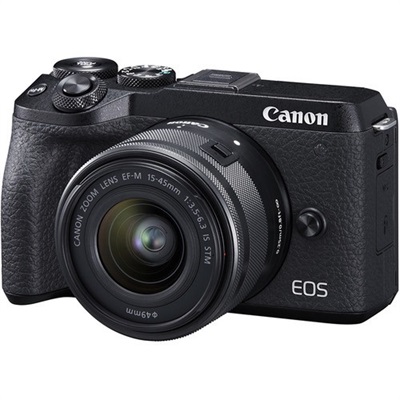 Canon EOS M6 Mark II Mirrorless Camera with 15-45mm Lens