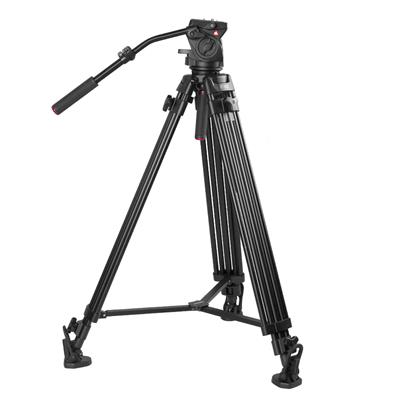 Kingjoy VT-3500 heavy-duty aluminum tripod with fluid head-3 section, 