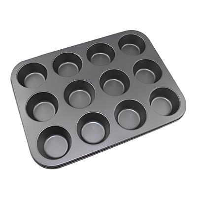 Non-stick Cupcake Tray 12 Holes Muffin Baking Pan Tin Pudding Tray Bakeware Tool
