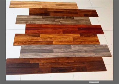 Three Strip Semi Glossy Wooden Floor 