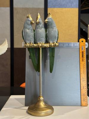 Polyresin Décor Parrot Pair