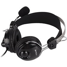 A4Tech HS-7P ComfortFit Stereo Headset - Black - 3.5mm Plug