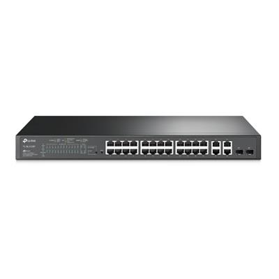 JetStream 24-Port 10/100Mbps + 4-Port Gigabit Smart Switch with 24-Port PoE+