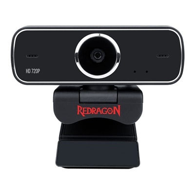 Redragon GW600 720P Webcam with Built-in Dual Microphone 360-Degree Rotation – 2.0 USB Skype Computer Web Camera