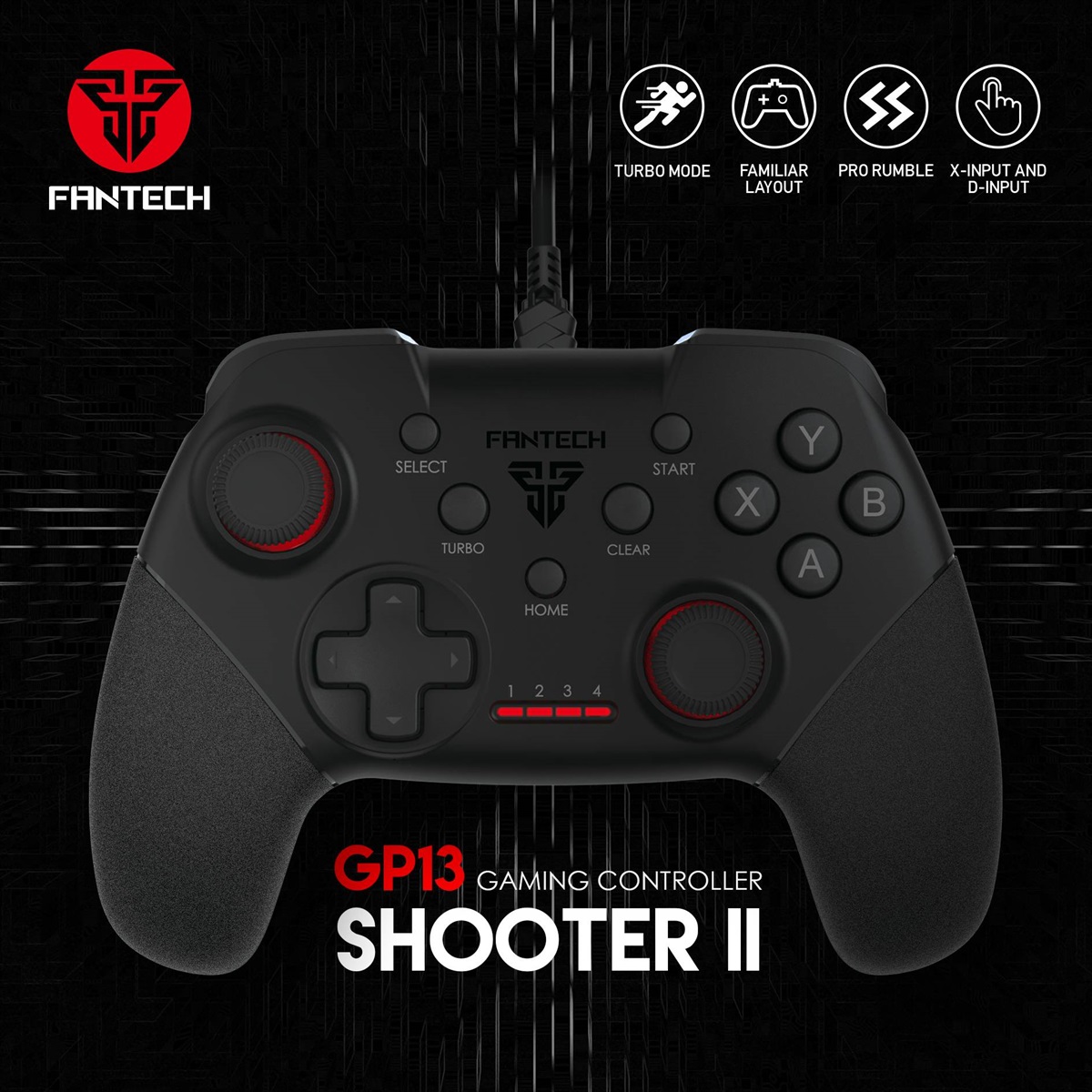 FANTECH SHOOTER II GP13 GAMING CONTROLLER GAME PAD FOR PC/PS3