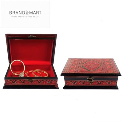 Lacquer Art Jewelry Box Red