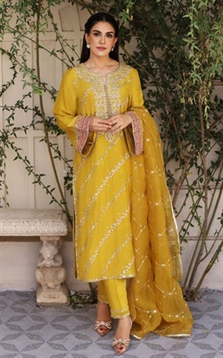 Mustard Yellow Raw Silk - FMD-01