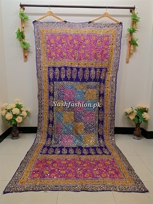 Dupatta Silk Multi Color Mirror Work - D31