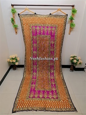 Dupatta Silk Multi Color Mirror Work - D32