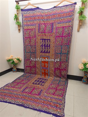 Dupatta Silk Multi Color Mirror Work - D24