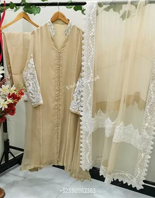 Suit Chiffon Embroidered - D1B