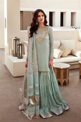 Chiffon Gharara Handwork Suit - PWH-201